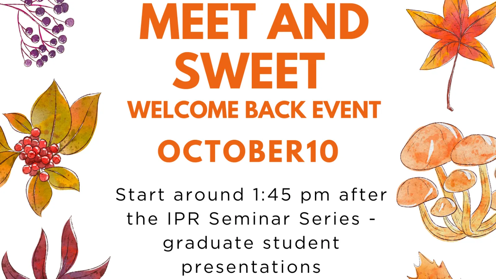 meet and sweet fall flyer