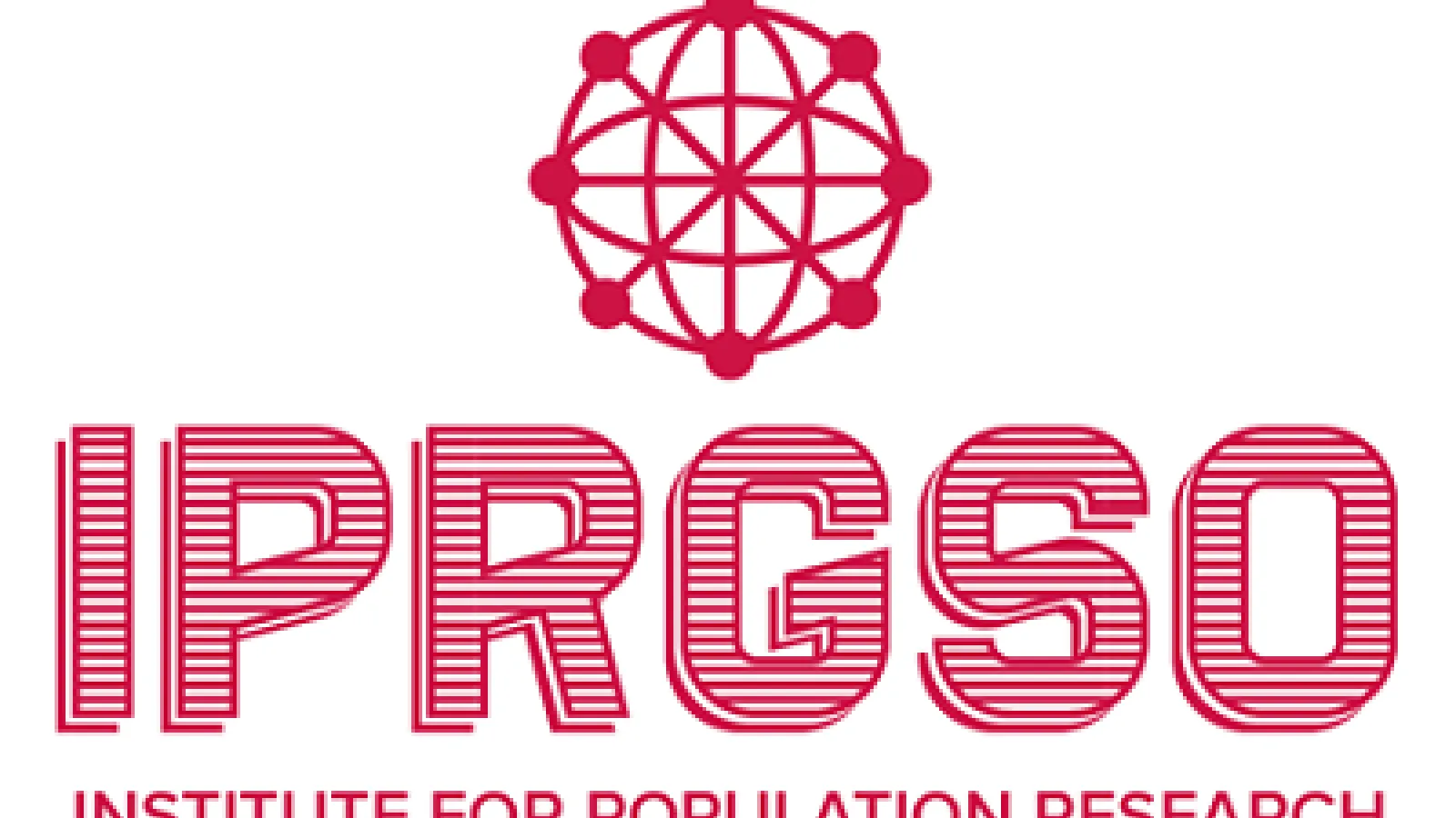IPRGSO Logo, Globe with Institute for Population Research Graduate Student Organization 