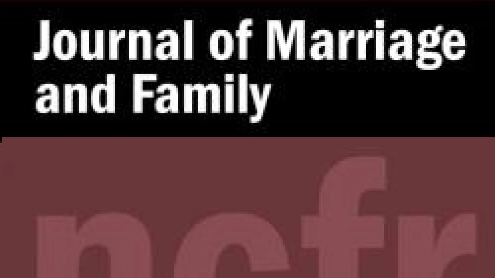 Cover of Journal of Marriage and Family