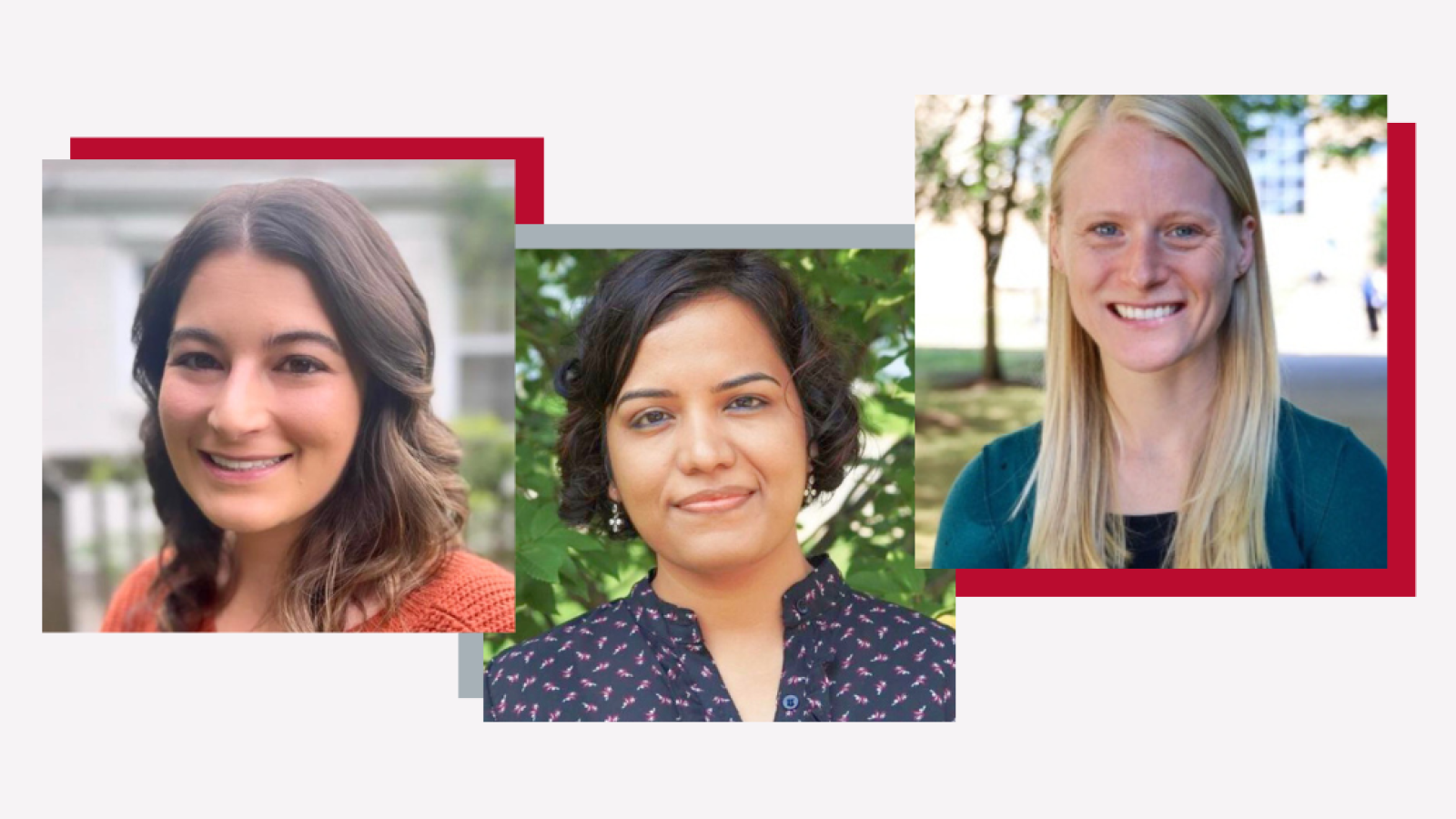 Portraits of Kelsea Best, Smitha Rao and Arbor Quist