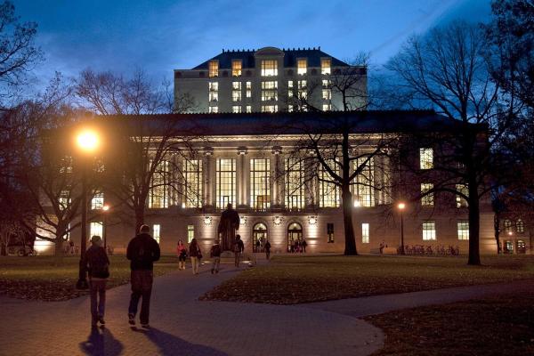 Exterior view of Thompson Library